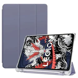 Lenovo Legion Y700 8.8 Case with Pencil Holder and Soft TPU Stand for Y700 Gen 3 TB321FU (Lavender gray)