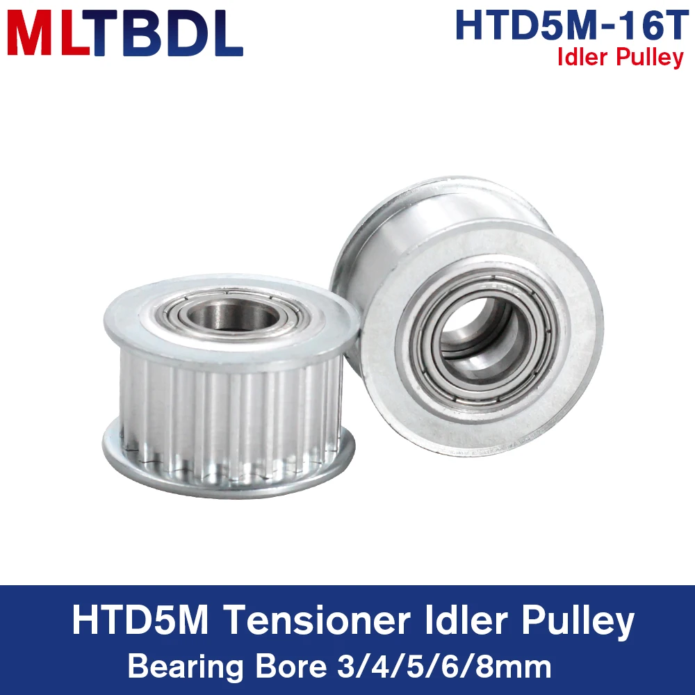 1pc 16 Teeth 5M Idler Pulley Tensioner Wheel Bore 3/4/5/6/7/8mm with