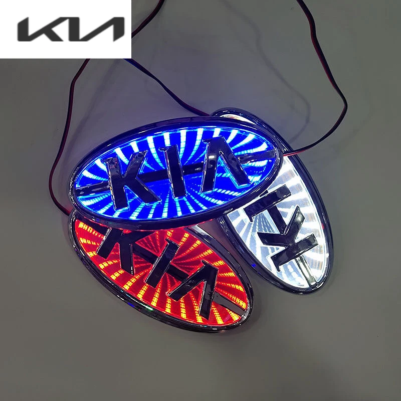 

3D logo lamp LED badge luminous decorative lamp car modification luminous decoration for KIA K5 Sorento Soul Forte cerato