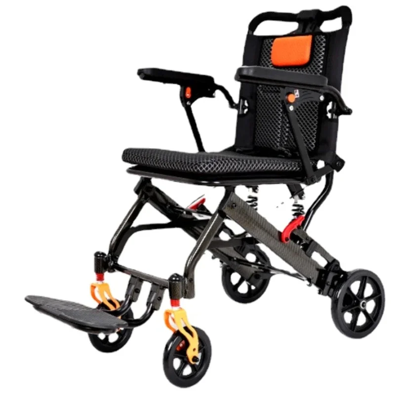 

Легкая складная инвалидная коляска с ручным тормозом, колеса для инвалидной коляски трость стул складной