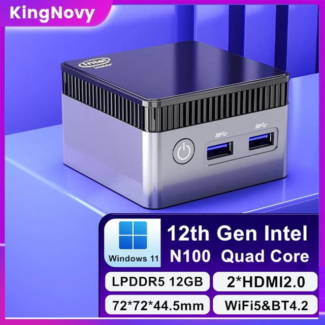 Brand New 12th Gen Intel Alder Lake N100 MINI PC Windows 11 Pro LPDDR5 8GB  128GB/256GBSSD Wifi BT4.2 1000M Lan Desktop Gaming