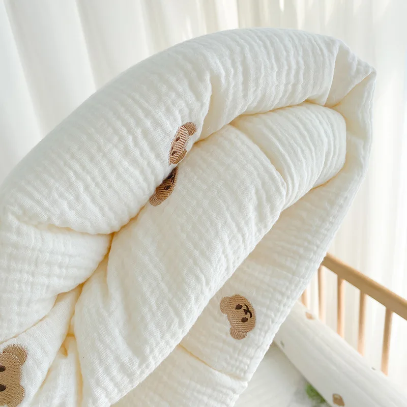 Baby Quilt Cartoon Bear Bunny Newborn Nap Quilts Soft Cotton Infant Blanket Spring Fall Winter Swaddle Wrapped Bedding 100*120CM 5