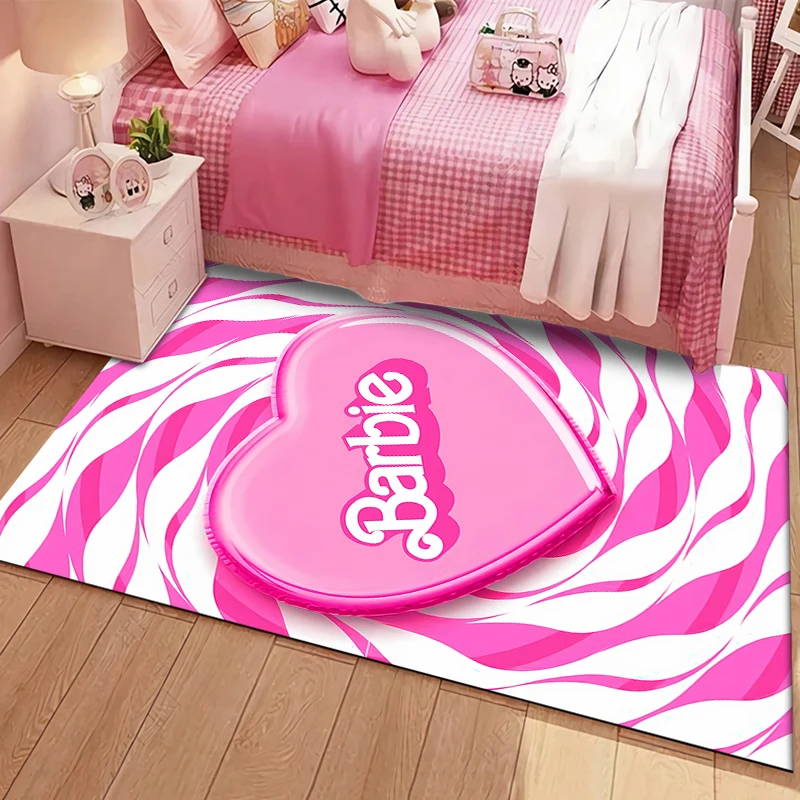 15 Sizes Fashion Barbie Print Carpet Rug for Living Room Corridor Bedroom Door Mat Kid Room Play Floor Mat Gifts Tapete