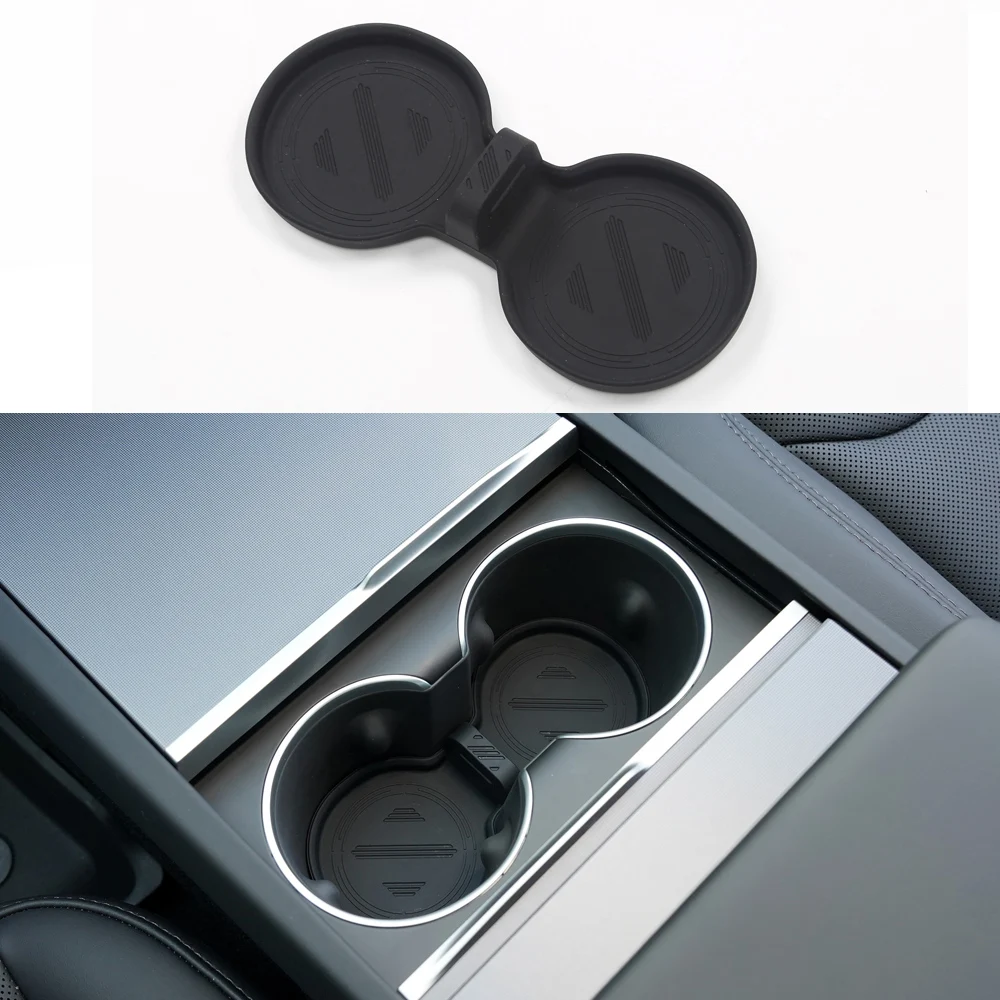 

2024 Water Cup Holder Storage Box Console Cup Holder Cup Holder Insert For Tesla Model 3 Highland TPE Pad