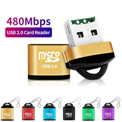 USB Micro SD/TF Card Reader USB 2.0 Mini Phone Memory Card Reader Suitable for Desktop Laptop High Speed USB Adapter