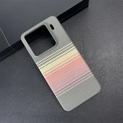 Ultra-Thin Carbon Fiber Texture Case with Matte Frosted Finish for Xiaomi 15 (Red Yellow)