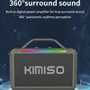 KIMISO Karaoke Bluetooth speaker wireless subwoofer portable speaker Bluetooth 5.3 with dual microphone 7200mAh battery FM radio 3