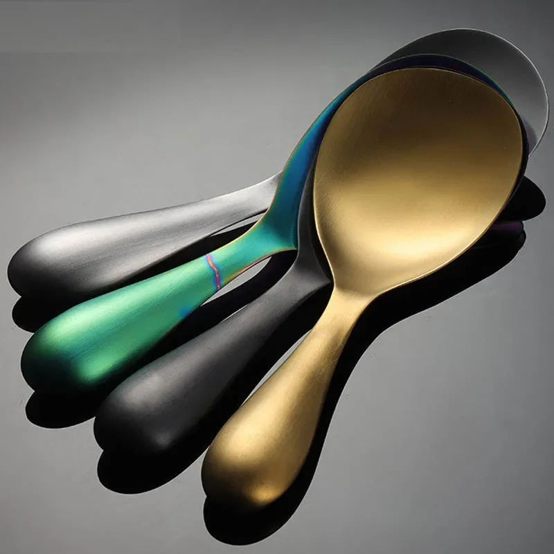 Thicken Stainless Steel Rice Scoop Multi-purpose Long Handle Scoops et Serving Spoon Soup Spoons Household Kitchen Gadgets