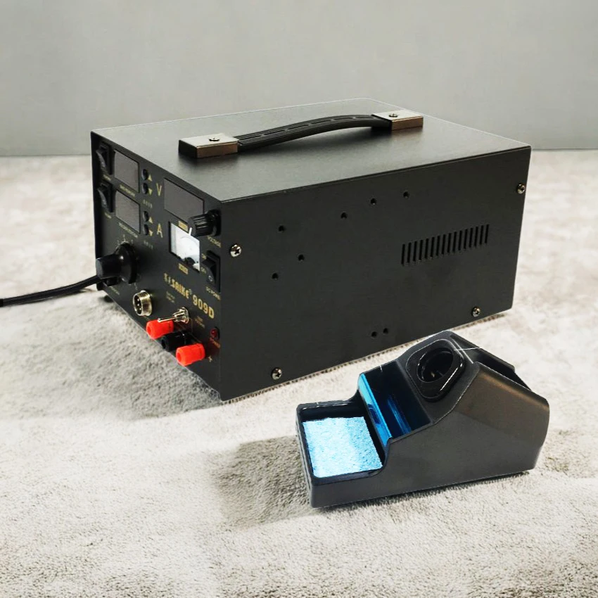 SAIKE 909D hot air gun reworking station solder station power supply 3 and 1 220V 110V