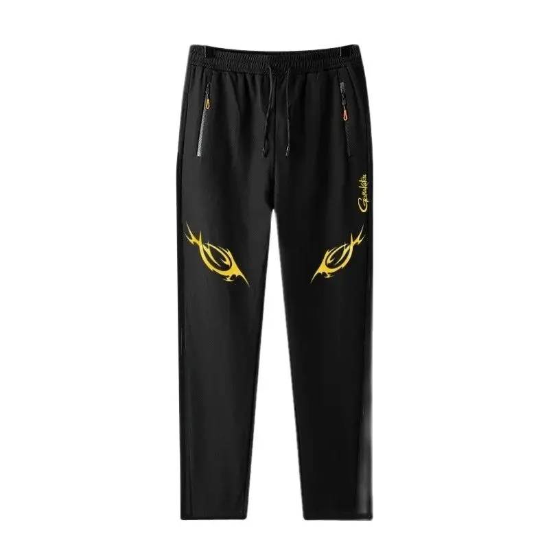 New Gamakatsu Pants Unisex Autumn Winter Outdoor Waterproof Plus Velvet Warm High Waist Elastic Thickened Fishing Trousers