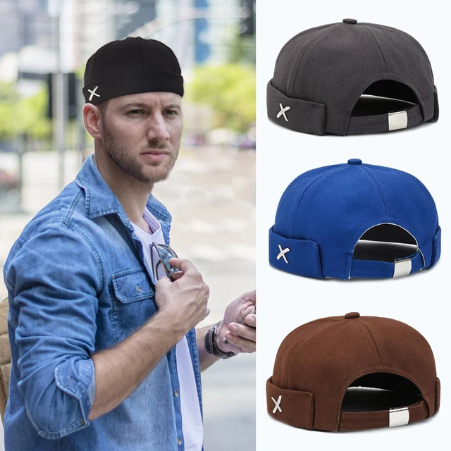 정상가격 8,190원인 남녀공용 빈티지 돔 모자, 멜론 비니 캡, 단색 도커 모자, 조절 가능 보닛, 겨울 모자를 3,434원에 만나보세요!