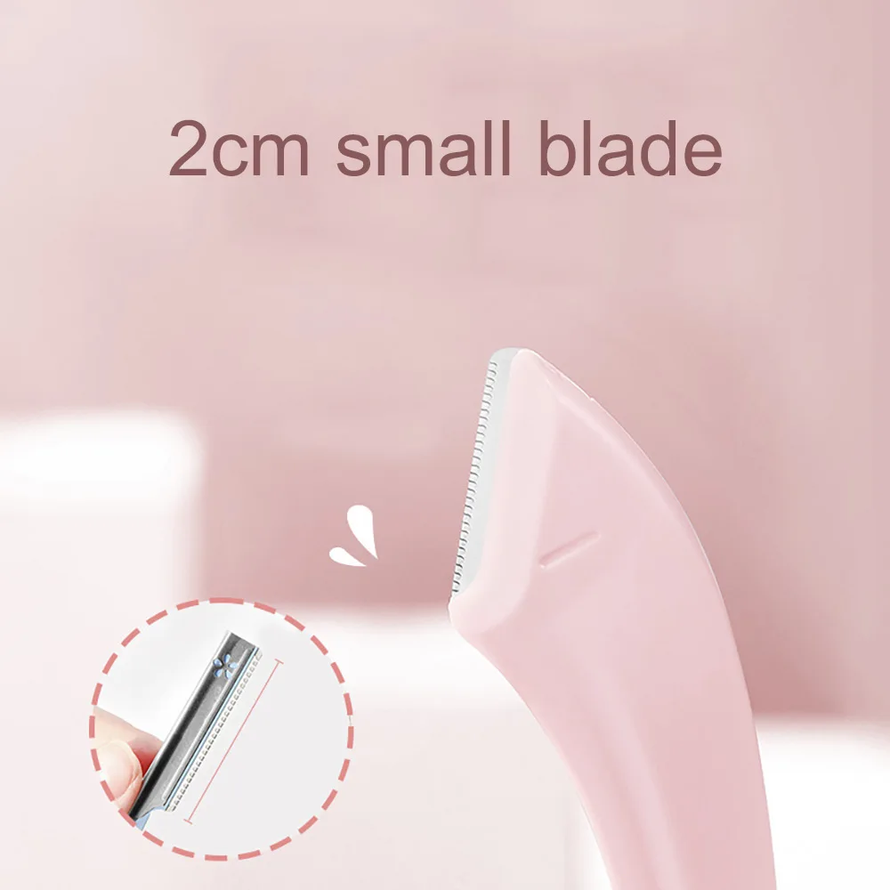 GECOMO Eyebrow Trimmer two-piece set Scratch-resistant Eyebrow Trimming Blade And Portable Eyebrow Scissors For Beginner 4