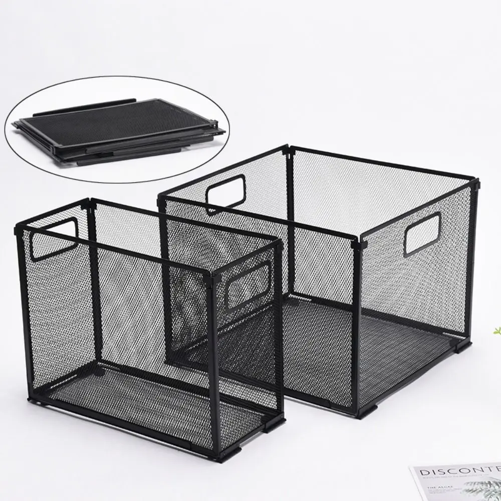 

Folders Not Included Hanging File Folder Organizer Mesh Metal Detachable Folder Storage Box Antislip Foldable