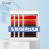 Qeelasee 4 /10/20 trays/lot 8 Colors Rainbow Colored Color Purple Blue Brown Green Red  Pink Yellow lash Extensions Individual 1