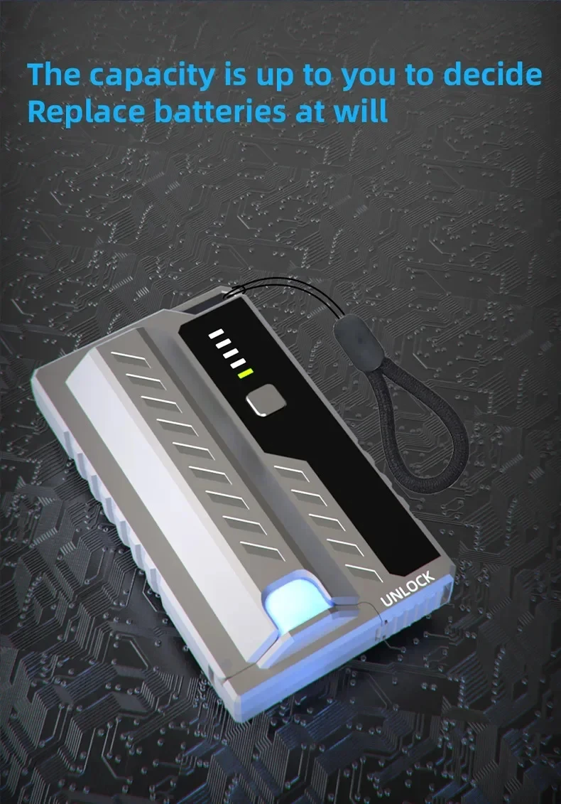 22W 5000mAh Fast Charging Tactical Replaceable Battery Power Bank Portable Charger External Battery For iPhone Xiaomi Samsung 6