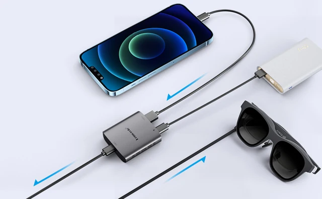 Lemorele ライトニング USB C AR 充電伝送モジュールデータケーブル 