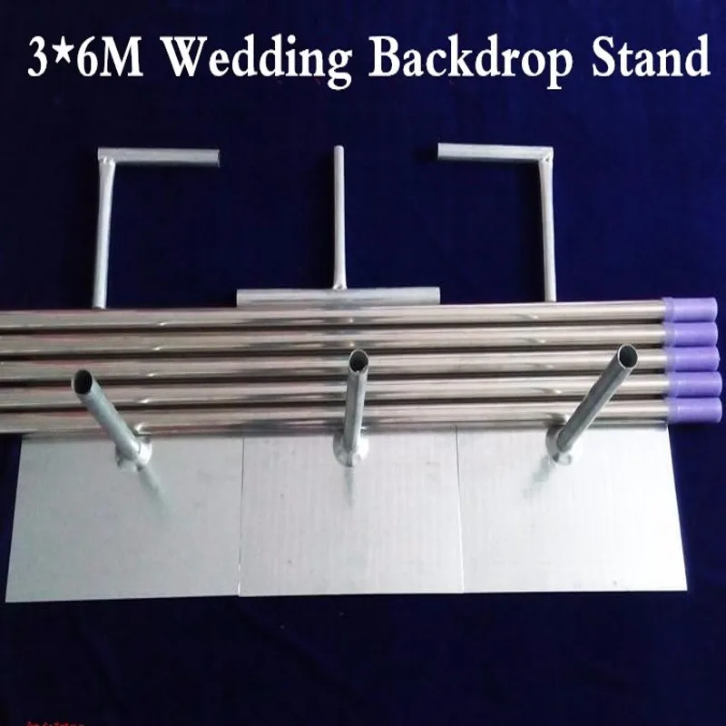 10ftx20ft Adjustable Wedding Background Frame Stand Backdrop Metal Steel Base 