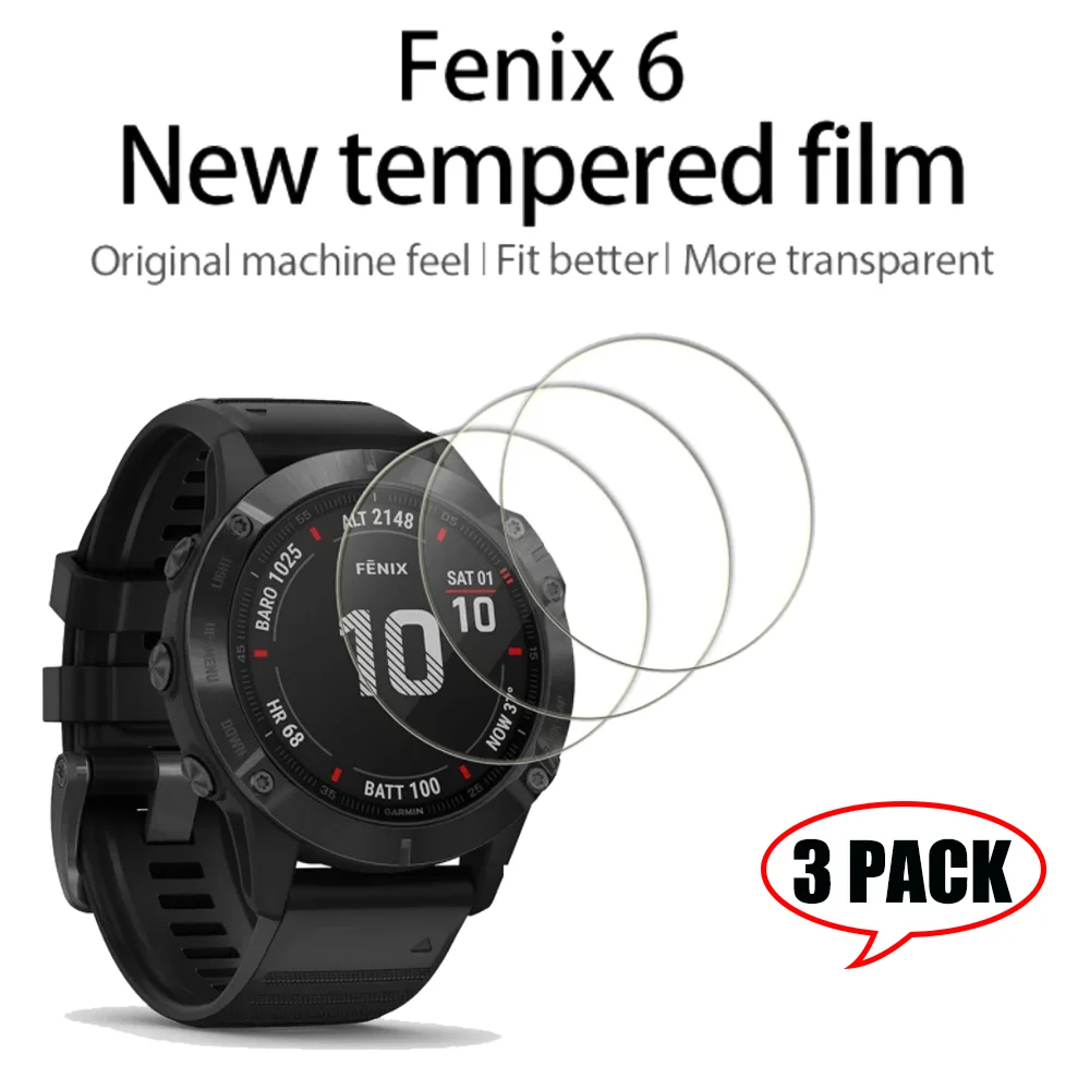 3 Pz/Lotto Vetro Temperato Per Garmin Fenix 7 7S 7X 6 S 6X Pro Sapphire Hd Pellicola Proteggi Schermo Per Accessori Smartwatch Fenix6