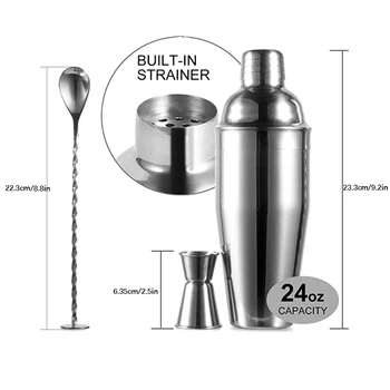 Cocktail Shaker Set Bartending Equipment Bar Wine Martini Drink Mixer Boston Shaker Bartender Kit Barware tools