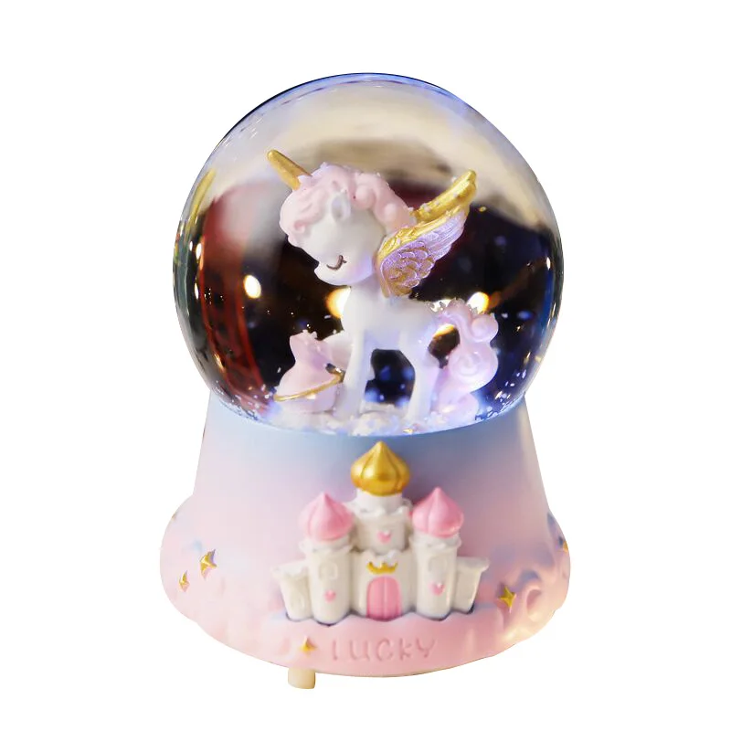 

Girl Heart Star Angel Cartoon Animal Crystal Ball Music Box Piaoxue Cartoon Eight Tones Children Student Birthday Gift