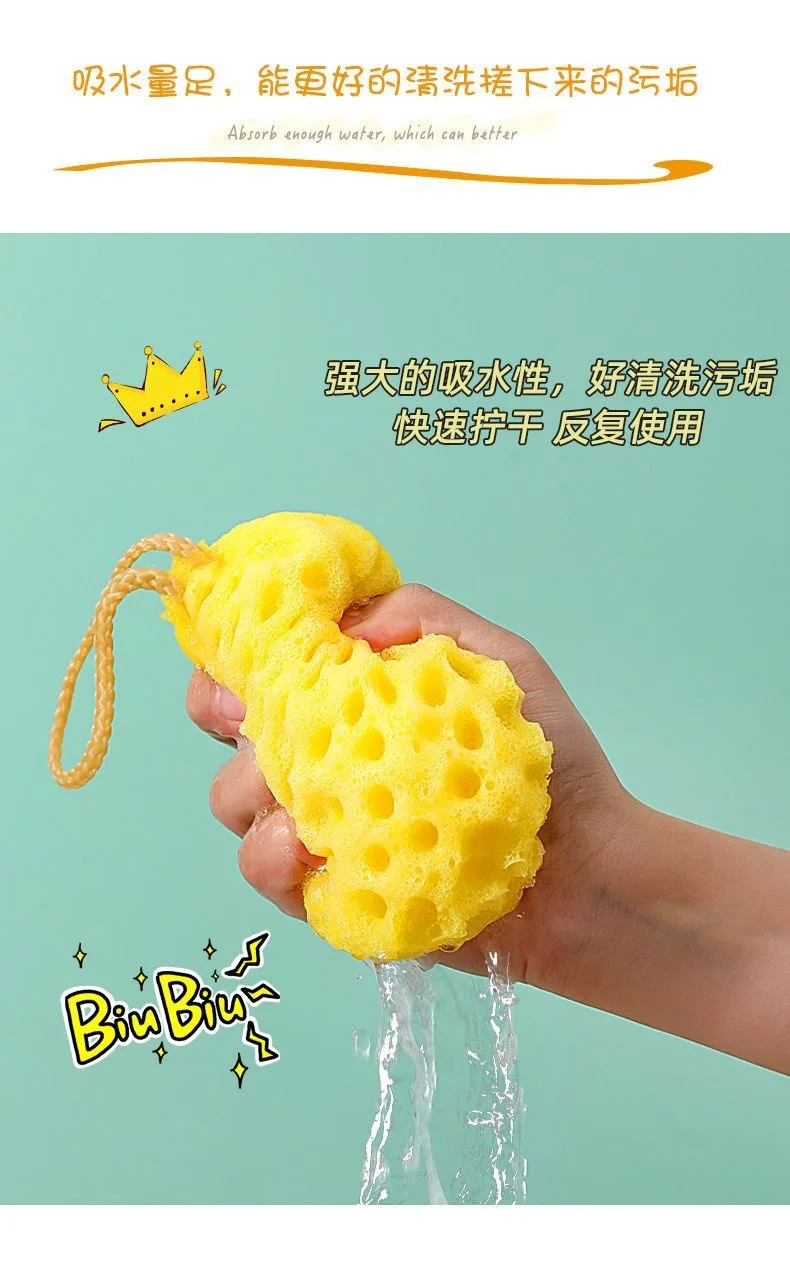 Description Picture 5 of itemSoft Mesh Shower Sponge Ball Nylon Baby Cleaning Brush Shower Foam Body Cleaner Exfoliating Scrub Shower Ball Bathroom Products
