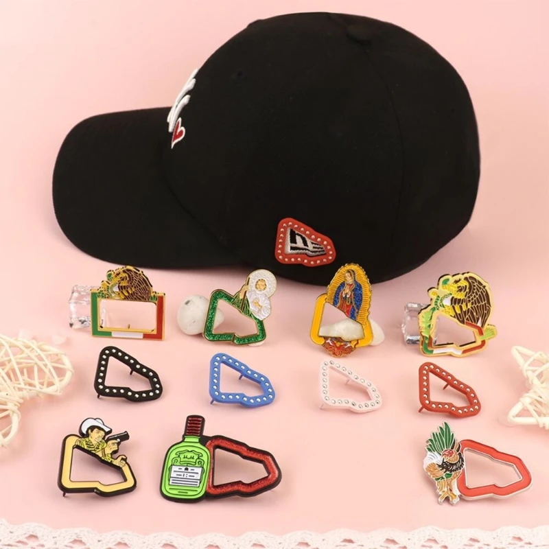 

Vintage Hat Pins for Adult Kids Decorative Badge Pin Multi-use Hat Pins Enamel Badge Stylish Clothing Accessories