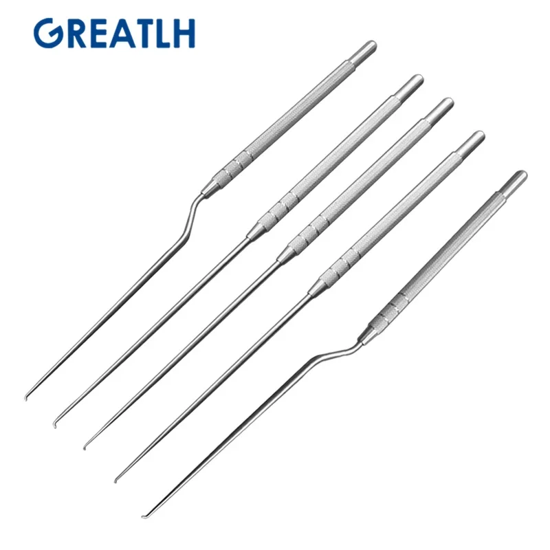 Ear Extraction Instrument Stainless Steel Cerumen Hook Ear Use Hook Gun Type Hospital ENT