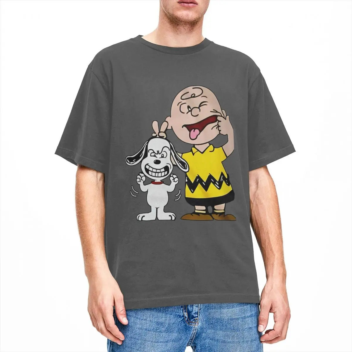 thumbnail image 1 of Camisetas de algodón de Peanuts, Charlie Brown y Snoopy, camisetas de verano Y2K, divertidas camisetas de manga corta, camisetas con cuello redondo y estampado de hip hop, 1 of 5