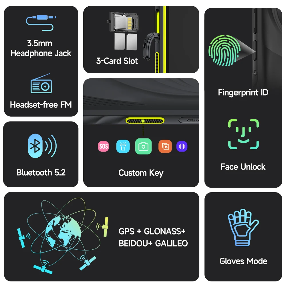 Ulefone Armor X31 Pro 5G Rugged Phone Android 14 Smartphone 6.56”16GB + 256GB 25MP Night Camera 64MP 6050mAh NFC 120Hz IR