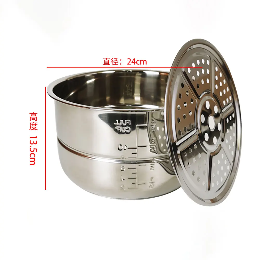 5L Electric pressure cooker liner inner bowls multicooker bowl stainless steel tank for cooking soup porridge