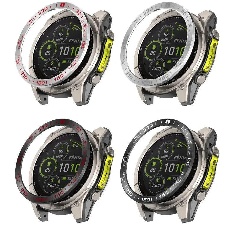 Fashion Metal Bezel Ring with Time/Speed Scale Protective Frame Bumper