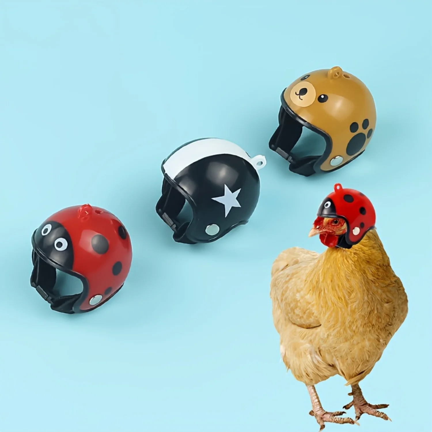 Creative Chicken Helmets Cross border New Product Protection Chicken Head Helmets Mother Hat Hat Headgear Pet Supplies