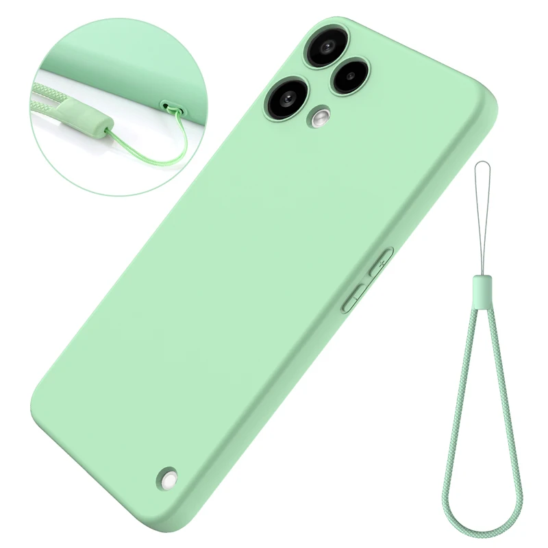 Premium Liquid Silicone Strap Case with Flocking Interior for Nothing Phone 3A Lite