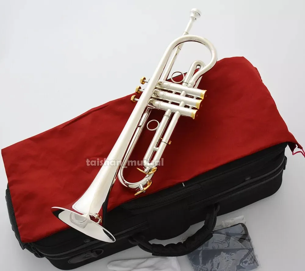 new Professional Silver Trumpet HORN Bell size: 135mm