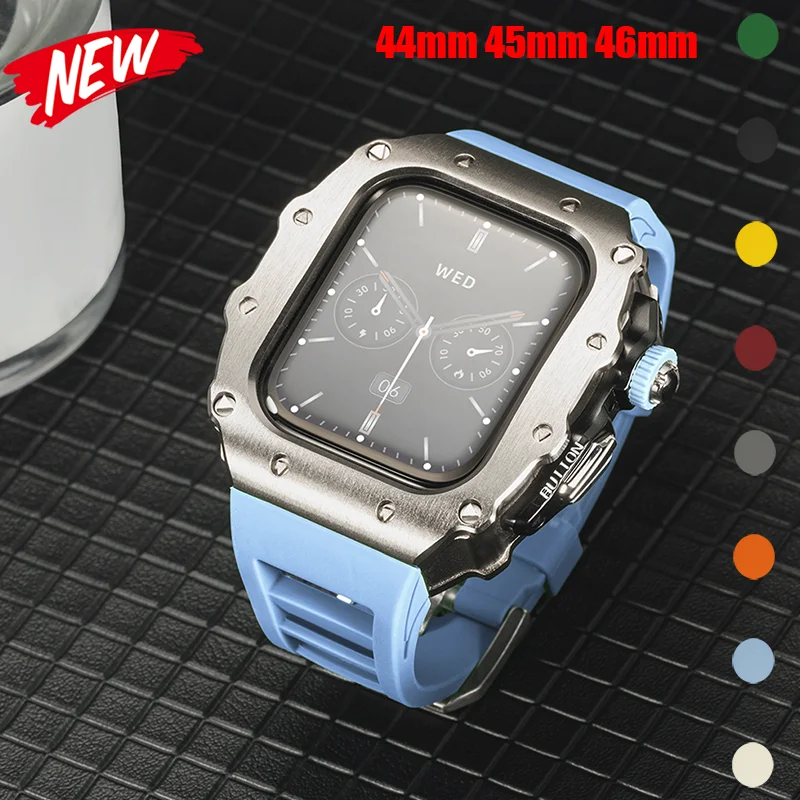 Deluxe Silicone Strap and Stainless Steel Watch Case Kit