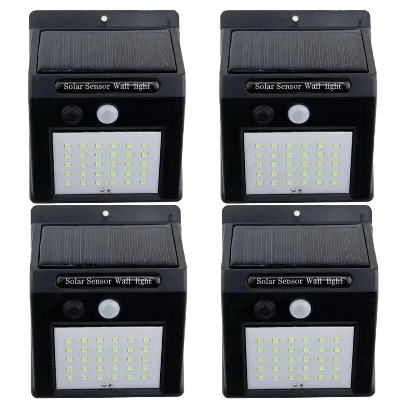Outdoor Solar-Powered LED Motion Sensor Wall Light - Waterproof Security Lamp with 3 Lighting Modes for Garden and Garage Decor