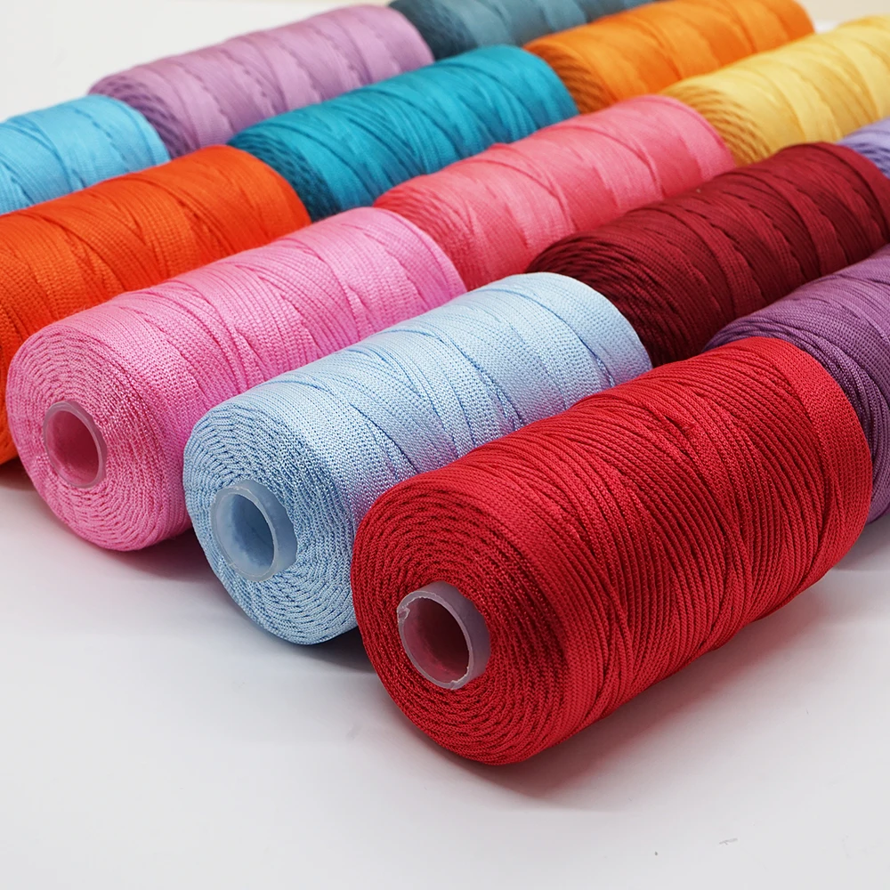 220 Yards 100g/Roll 1.5mm Thin Summer Ice Mercerized Twine Yarns For Knitting And Crochet Seat Cushion Sun Hat Etc. BSX 4