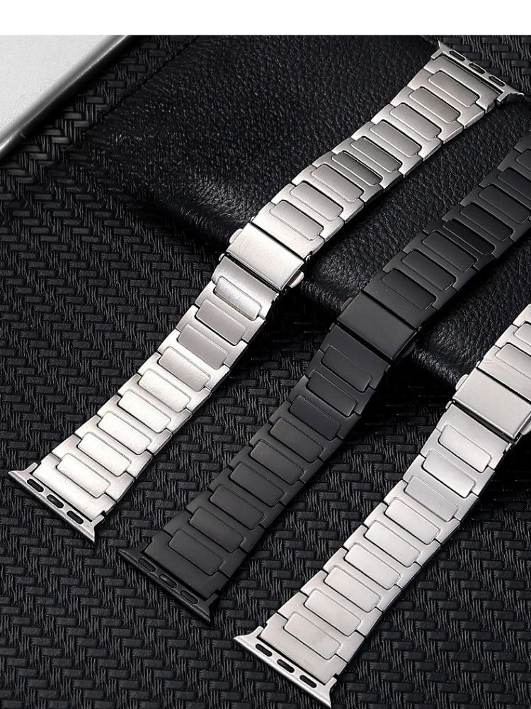 

Solid Stainless Steel Strap for Apple Watch Ultra 49mm Ultra2 Watchband for IWatch Series 9 6 5 4 3 SE 7 8 45/44/42mm 38/40/41MM