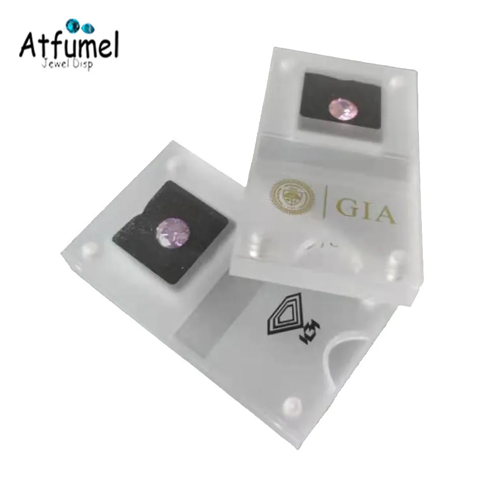 Transperant Loose Diamond Jewelry Storage Display Box Acrylic Gems