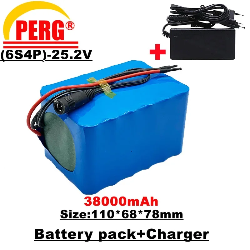 

24V Lithium Ion Battery pack, 6s4p 25.2v 38Ah, for electric bicycle Engines, built - in BMS protection,Sell with charger