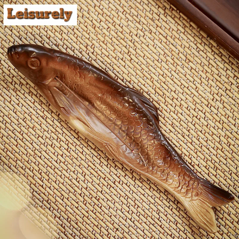 Koi Fish Incense Holder Ancient Zen Garden Incense Burners Mosquito Coil Holder Consecrate Censer Tea Services Decoration Craft