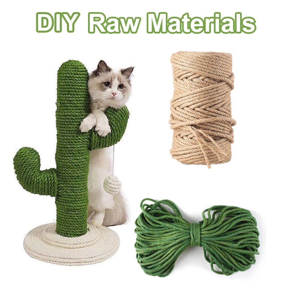 

DIY Sisal Rope Cat Tree Durable Making Desk Chair Legs Cat Scratching Post Toy Replacement Binding Material for Cat Sharpen Claw