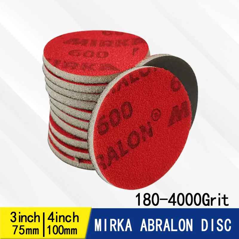 Mirka Abralon 3Inch Sponge Sandpaper Foam Backed Hook Loop Polishing Disc 75mm Grip Disc Flocking Sheets For Car sanding discs sandpaper set polish sand paper sandpaper tools mini sandpaper kit sander pads