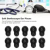 10Pcs Stethoscope Accessories Stethoscope Ear Tips Universal Replacement 2.5mm Silicone Stethoscope Earplugs for 5mm Ear Hooks 2