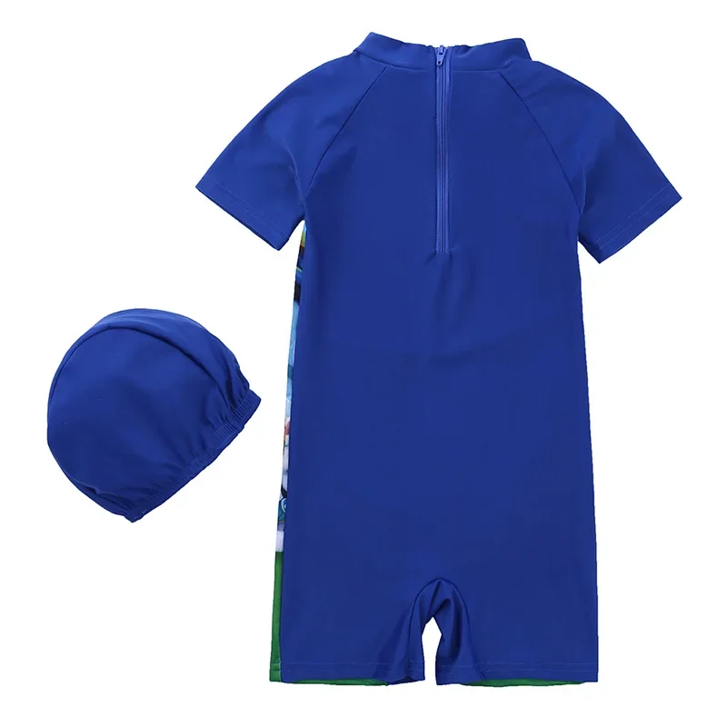 Children Swimwear Children Swimwear Cartoon Frozen Anna Elsa Pixar Cars Spiderman Boys Girls Beachwear Surfing Swimsuit Bathing Hat Set Wetsuit