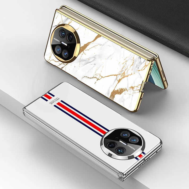 

Роскошный окрашенный пластиковый матовый чехол для Huawei Mate X3 X5 с внешней защитной рамкой для экрана противоударный чехол для телефона