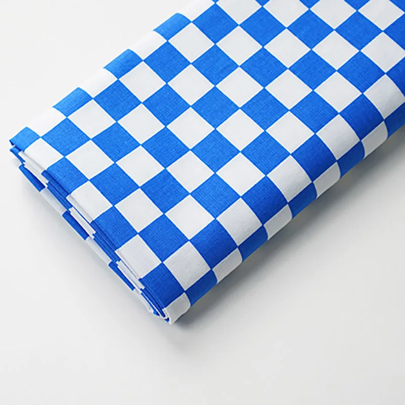 Tecido de algodão impresso xadrez colorido, Patchwork Cloth, DIY Dress, F1  Square, preto, branco, novo, 8 cores, 50x160cm - AliExpress