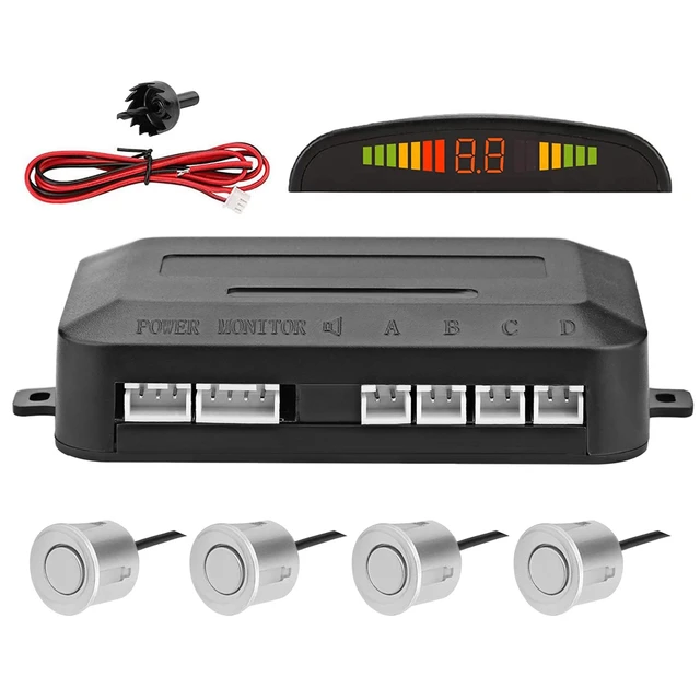 Kit de Sensor de aparcamiento inalámbrico para coche, sistema de sonda con  4 sensores universales, zumbador, 12V, 22mm, Radar de respaldo inverso -  AliExpress