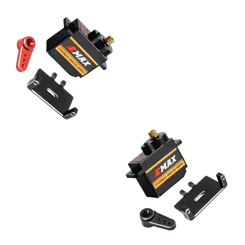 ES08MAII Steering Servo With Servo Mount And Servo Arm For Axial SCX24 1/24 RC Crawler Car