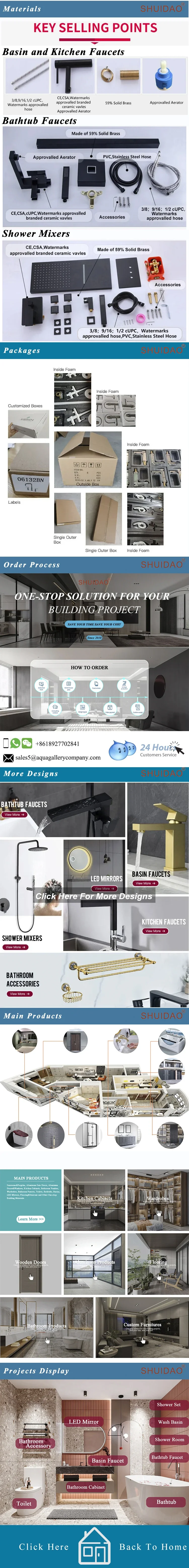 Description Picture 4 of itemDesigner Wall Mounted Basin Faucet Mixer Tap Lavatory Vanity Sink Faucet Black Bathroom Faucet